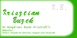 krisztian buzek business card